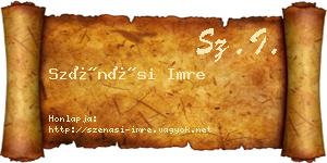 Szénási Imre névjegykártya